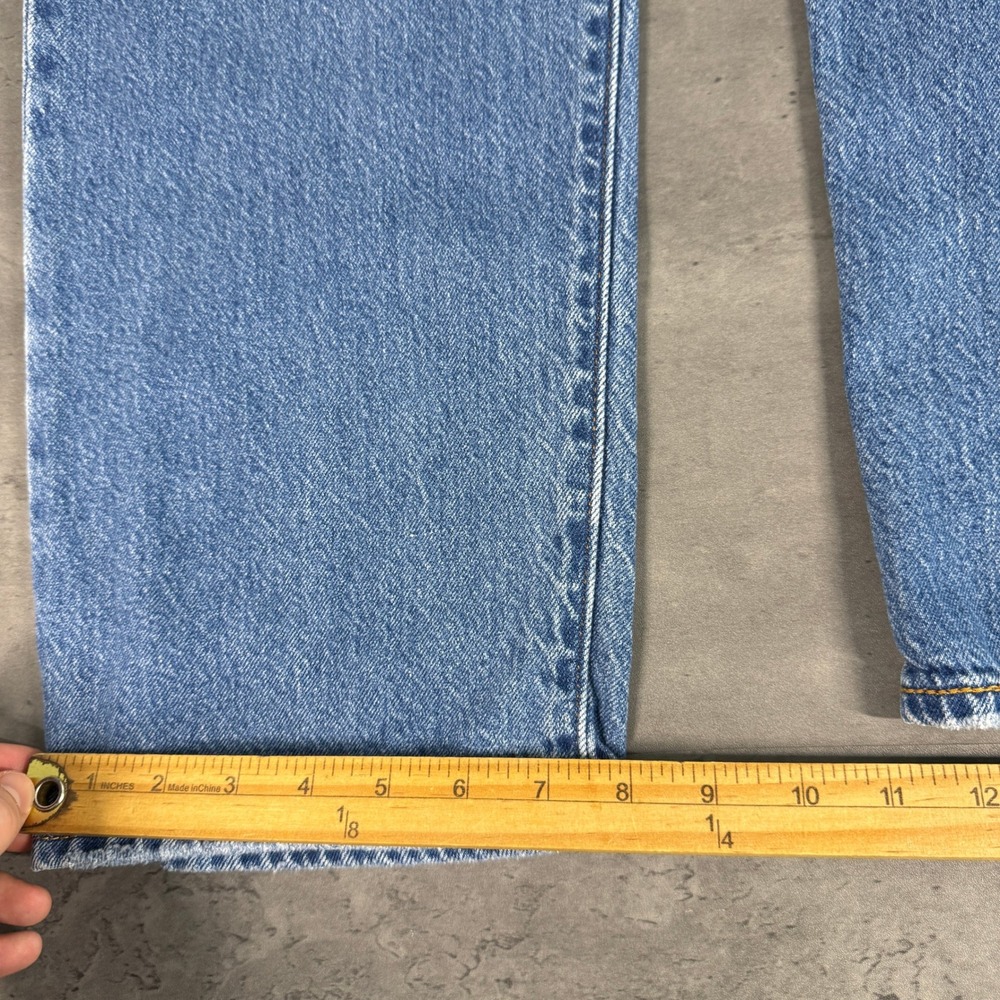 Levis Ribcage Straight Ankle Jeans Womens 27 Blue Distressed Premium High Rise - Picture 10 of 13